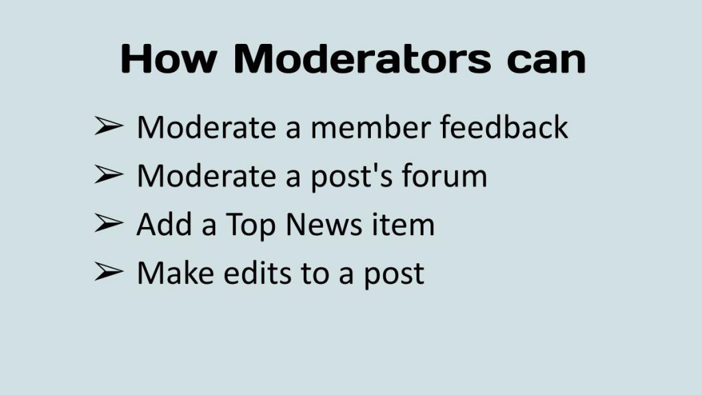 How to moderate a post